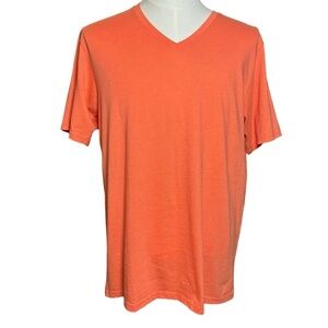 Goodlife Basics orange V-neck tee shirt soft lightweight cotton blend – XL